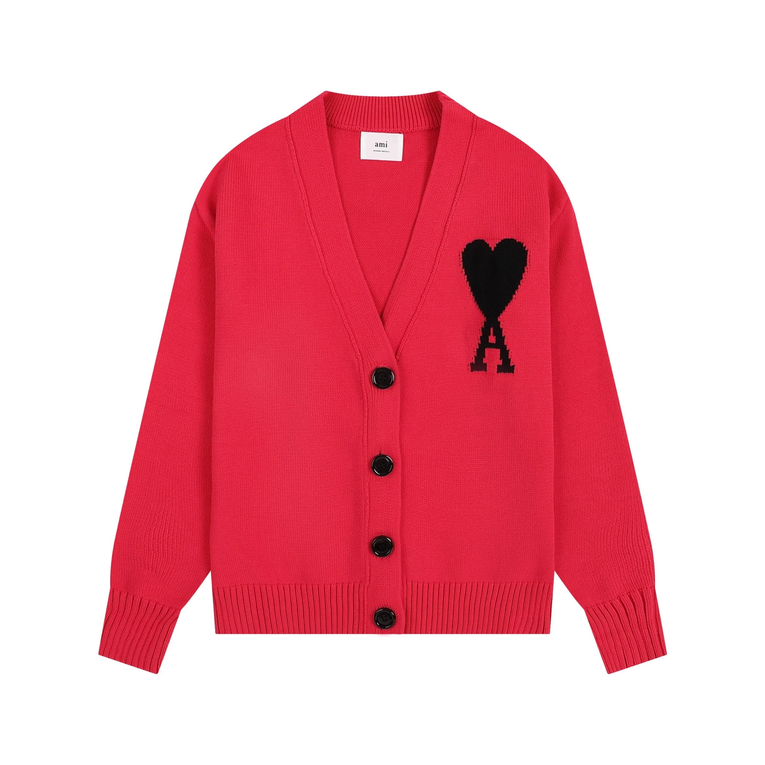 AMI Paris Ami de Coeur Wool Cardigan