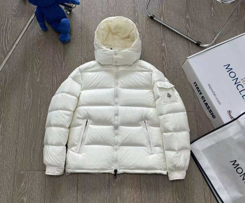 Moncler Maya Short Down Jacket White
