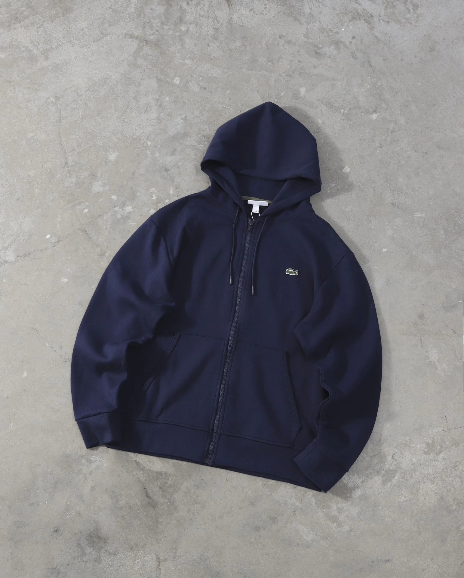 Lacoste Classic Fit Fleece Zip-Up Hoodie Navy