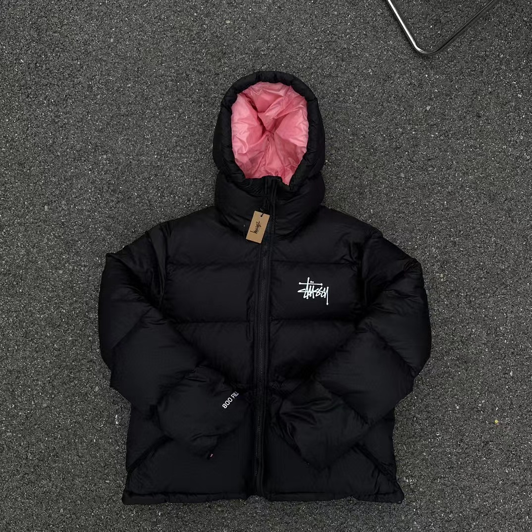 Stüssy Micro Ripstop Down Parka Black Pink