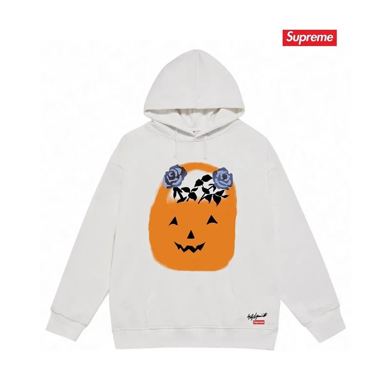 Supreme x Yohji Yamamoto Pumpkin Hooded Sweatshirt White