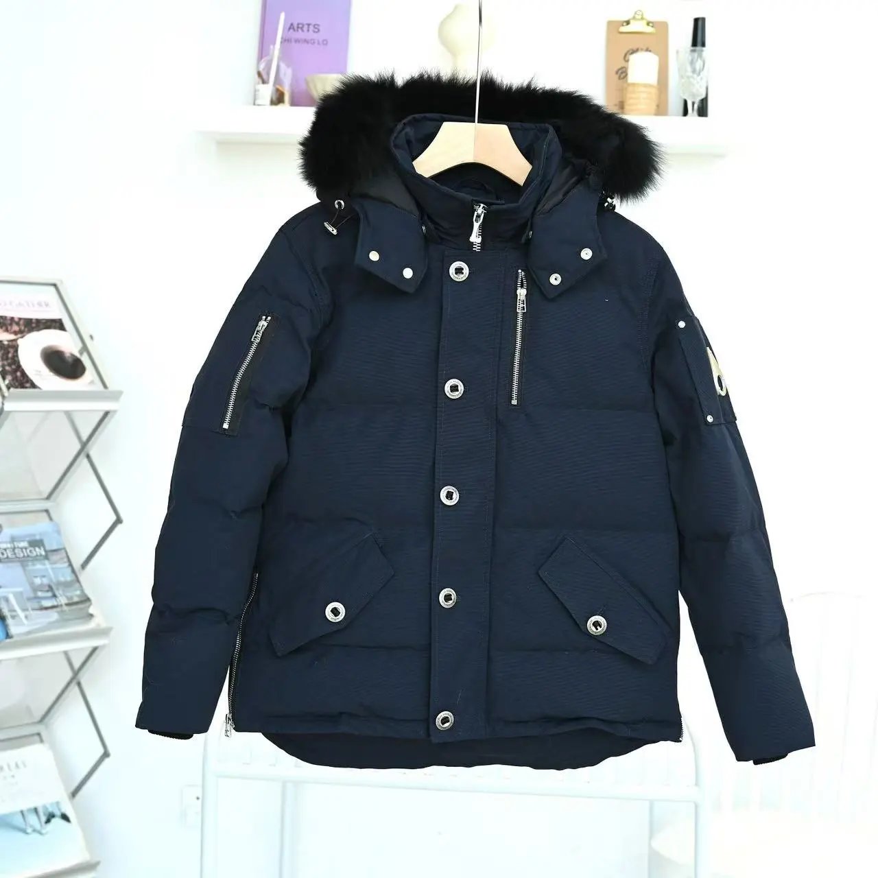 Moose Knuckles Gold Series Original 3Q Down Jacket Black / Gold
