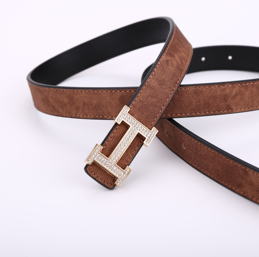 Hermès H Belt Buckle Reversible Leather Strap Brown Gold