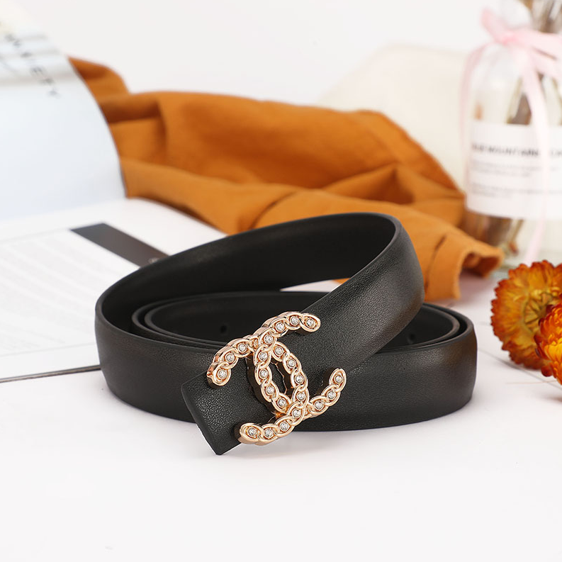 Chanel CC Crystal Buckle Reversible Leather Belt Red / Gold