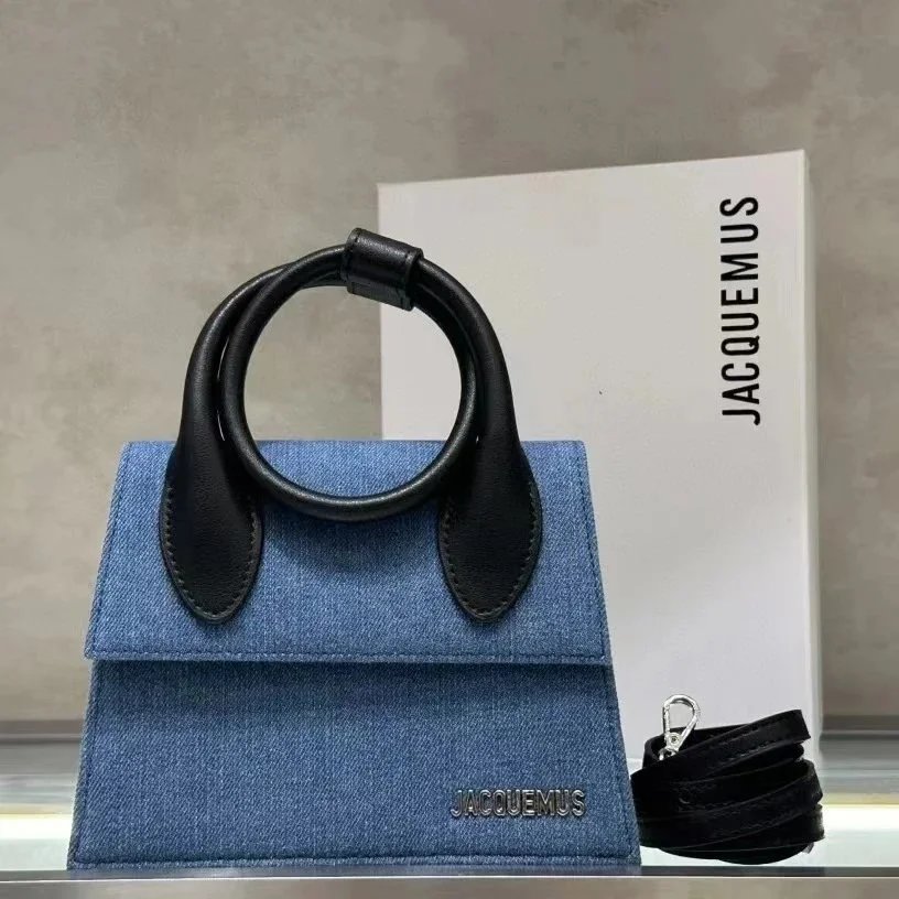 Jacquemus Le Chiquito Nœud Denim Bag Blue/Black
