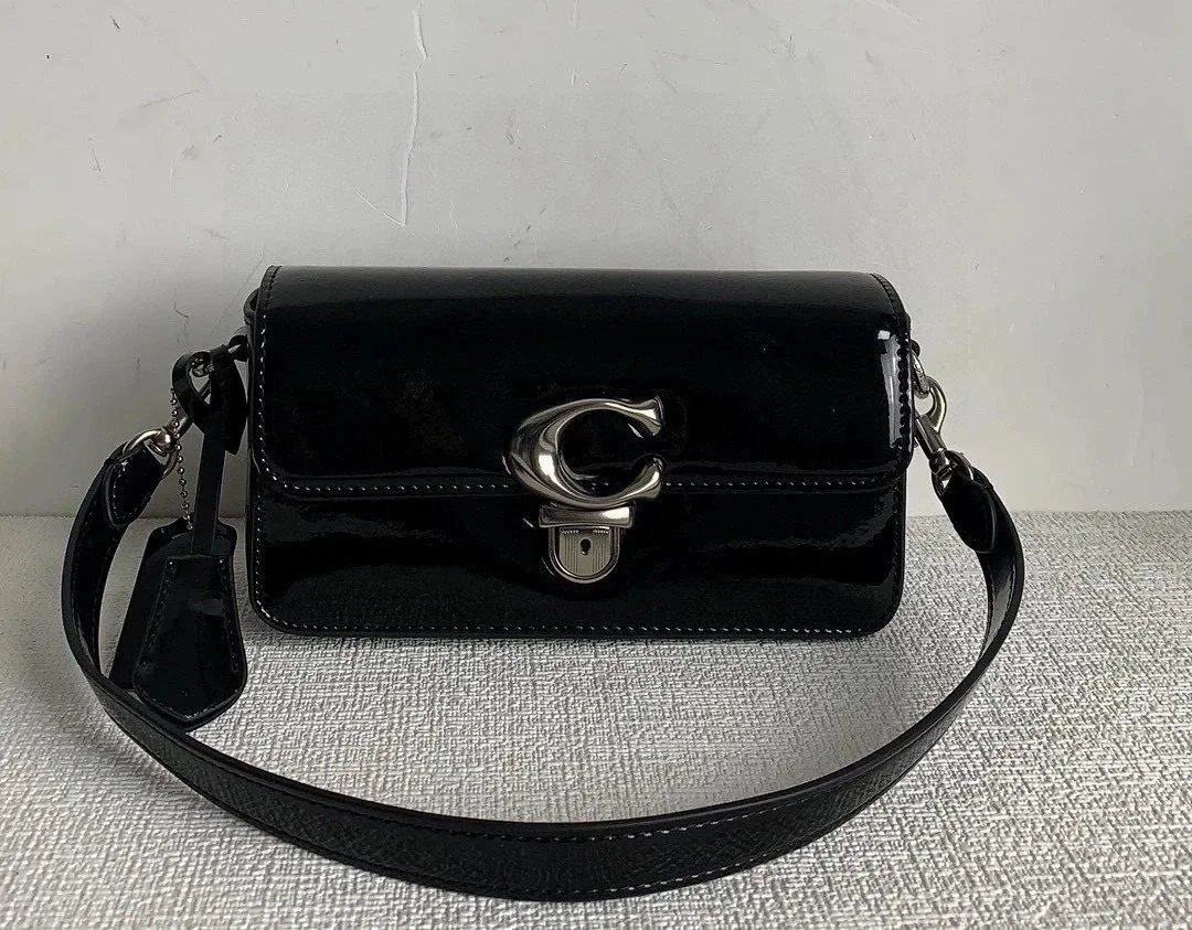 Coach Nora Kisslock Crossbody In Signature Canvas Brown Black