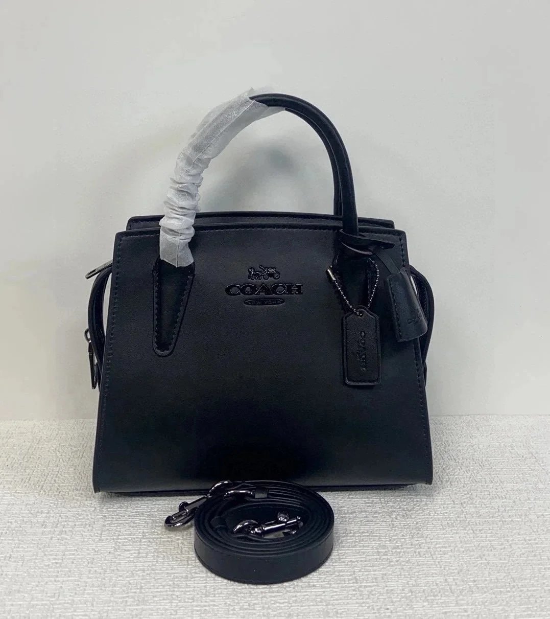 Coach Nora Kisslock Crossbody In Signature Canvas Brown Black