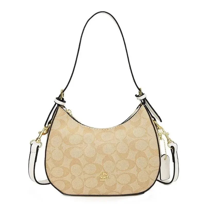 Coach Mara Hobo Bag In Signature Canvas Light Khaki Chalk