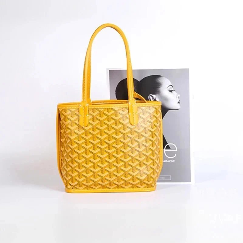 Goyard Goyardine Anjou Mini Tote Yellow