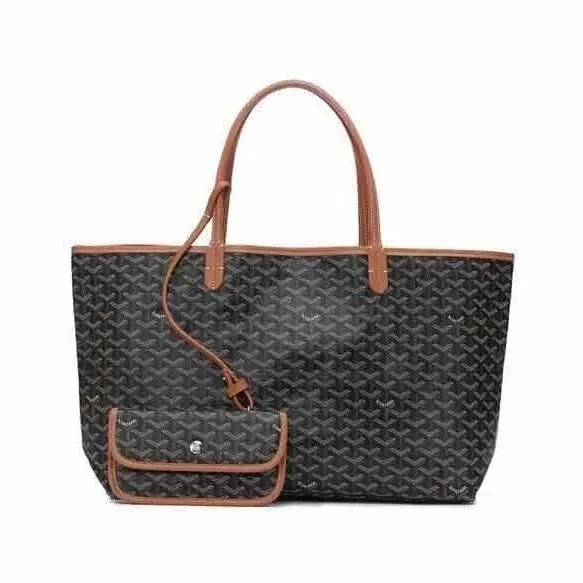 Goyard Saint Louis PM Tote Bag Grey Goyardine Canvas