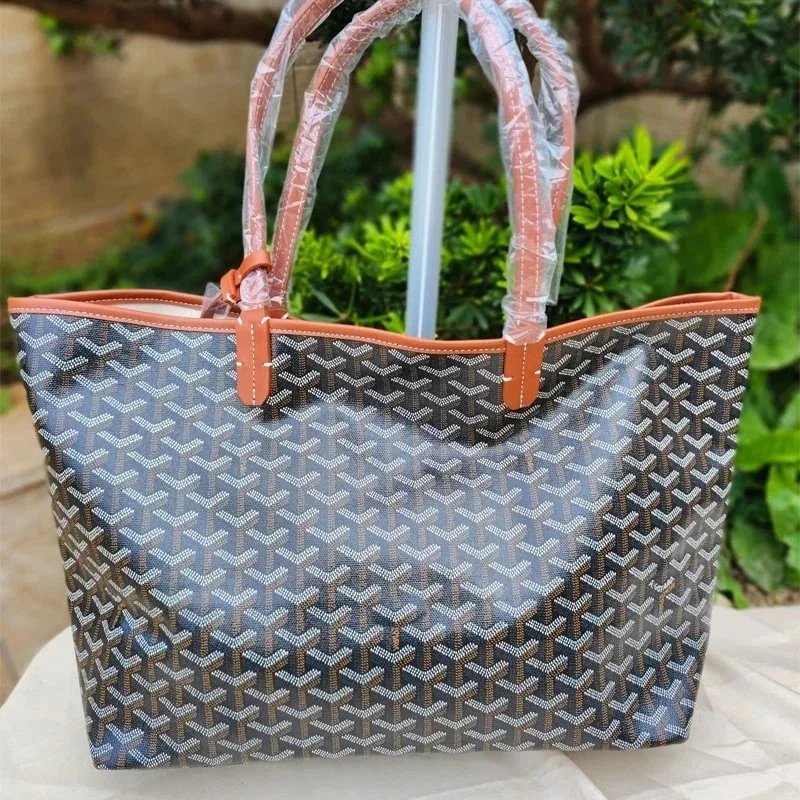 Goyard Saint Louis PM Tote Bag Grey Goyardine Canvas