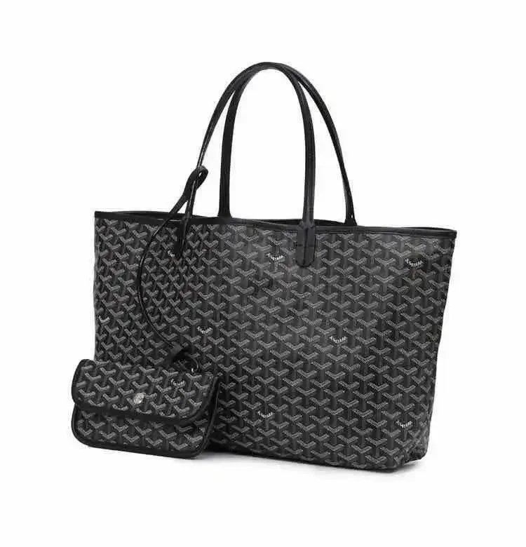 Goyard Saint Louis PM Tote Bag Grey Goyardine Canvas