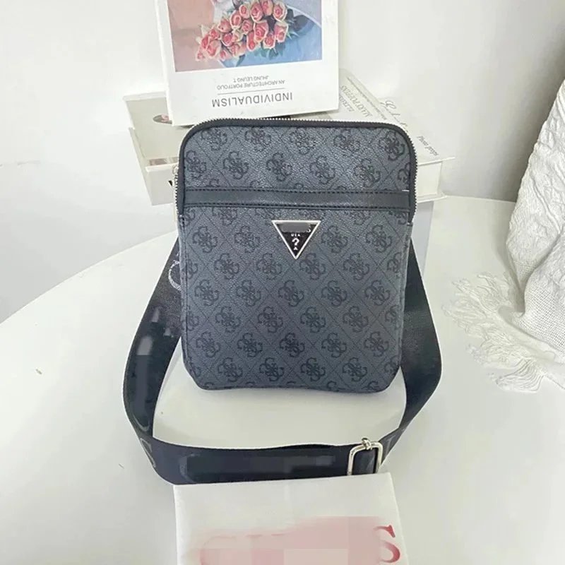 Guess Vezzola Smart Flat Crossbody Bag Grey/Black