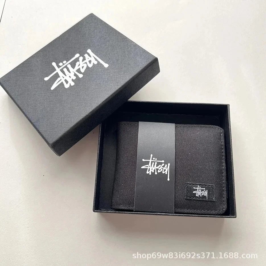 Stüssy Canvas Bi-Fold Wallet Black