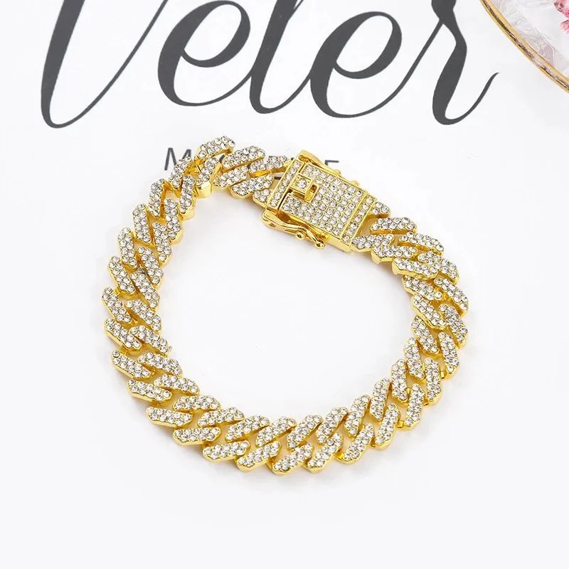 Generic Iced Out Miami Cuban Link Chain 12mm Gold