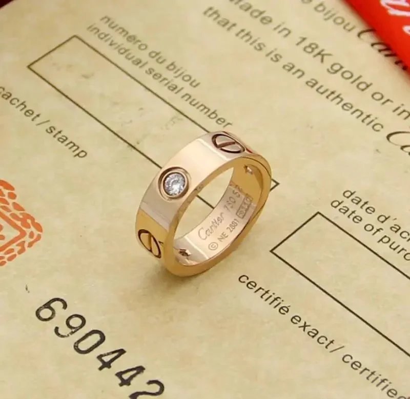 Cartier Love Solitaire Ring Yellow Gold Diamond