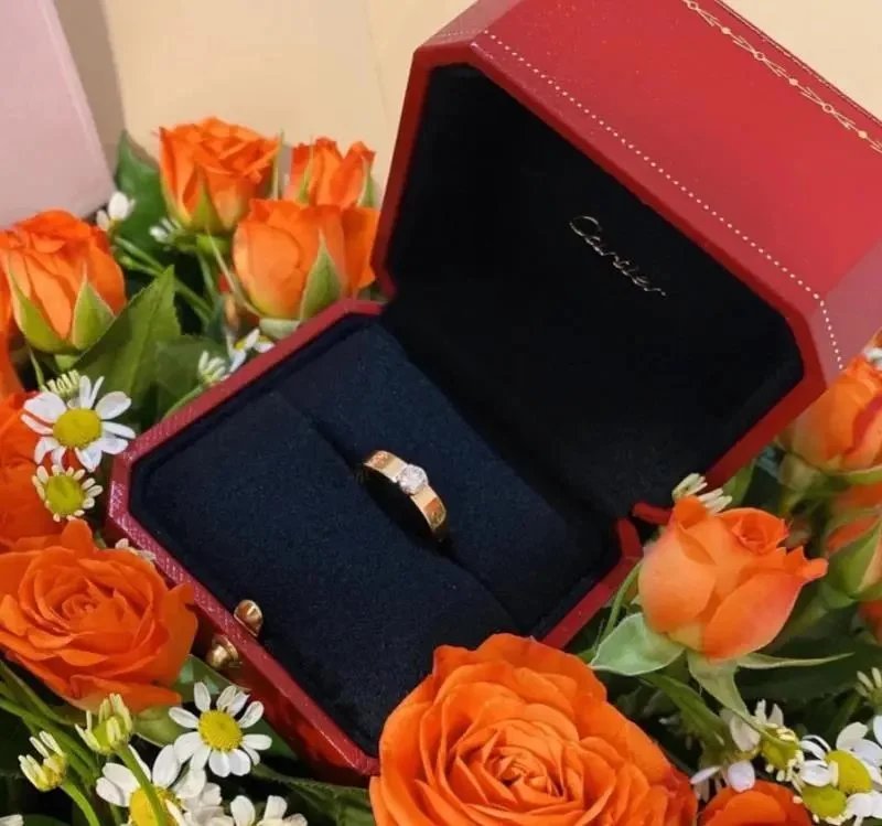 Cartier Love Solitaire Ring Yellow Gold Diamond