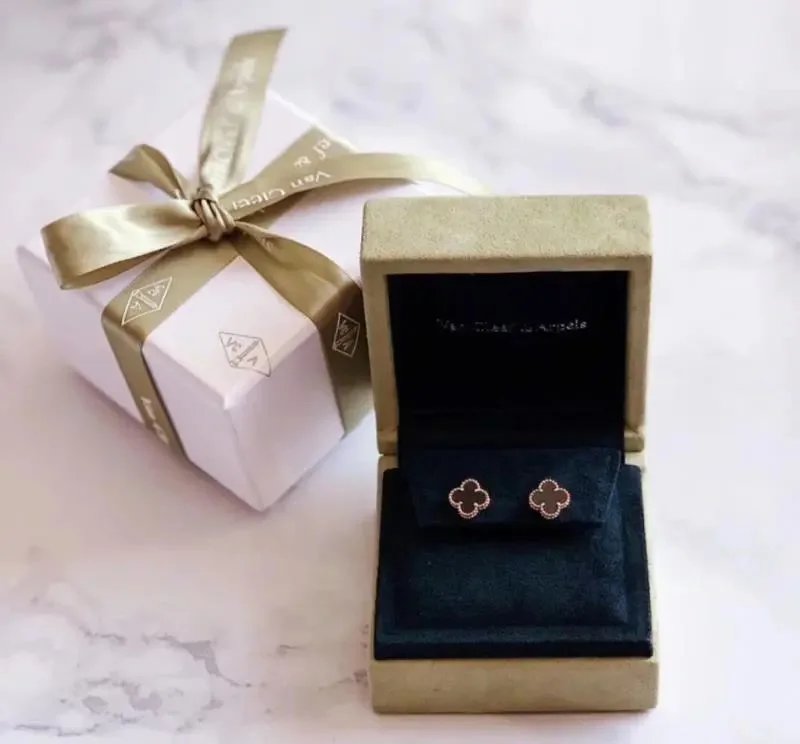 Van Cleef & Arpels Vintage Alhambra Onyx Earrings