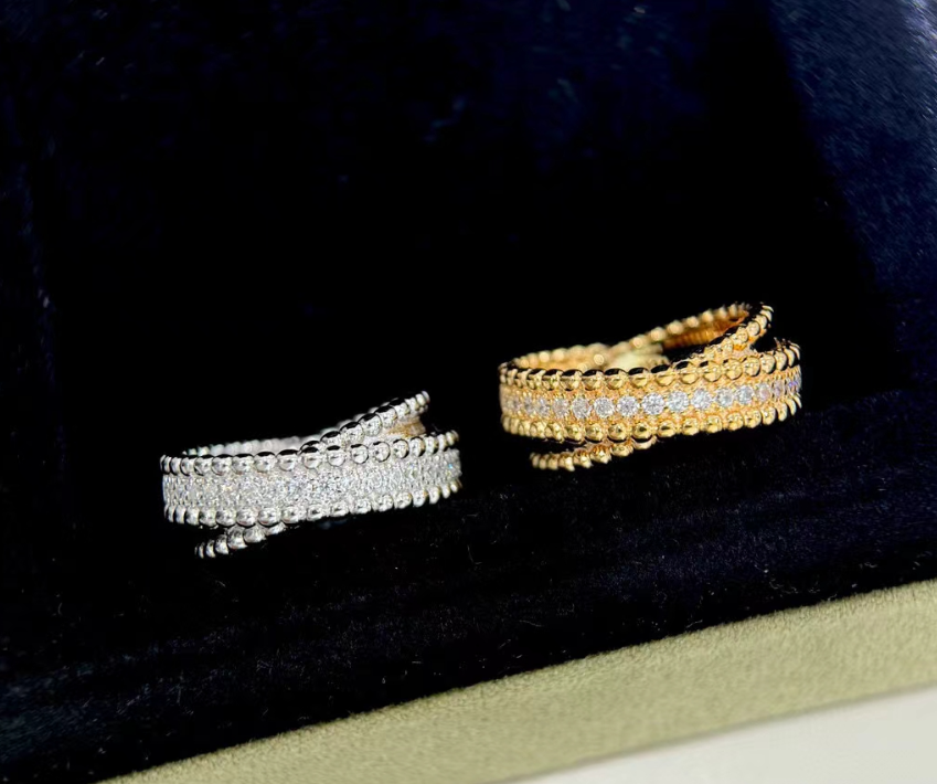 Van Cleef & Arpels Perlée Diamonds Duo Ring