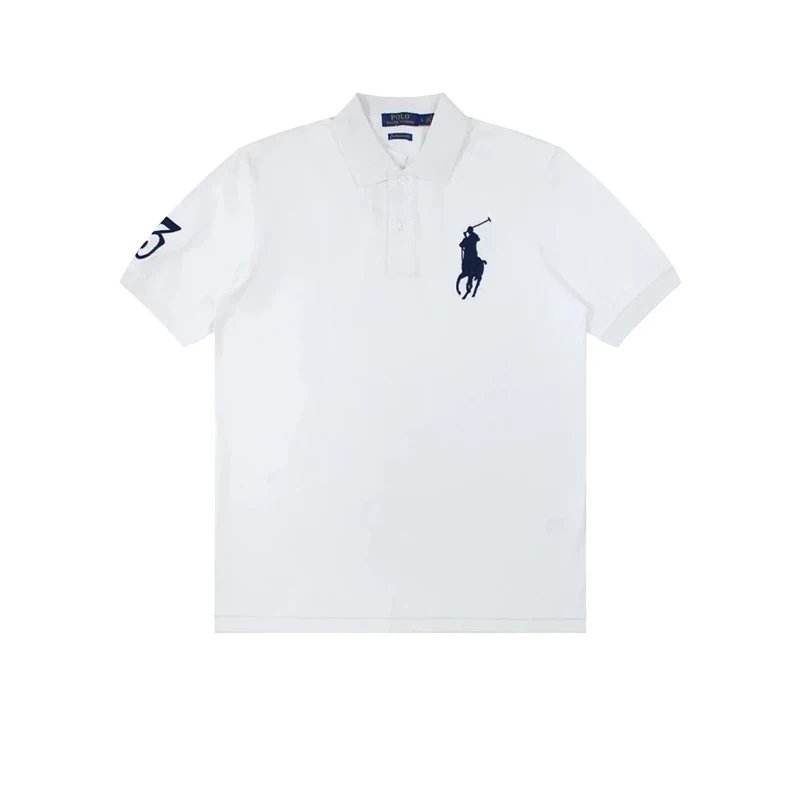 Polo Ralph Lauren Big Pony Cotton Mesh Polo Shirt White