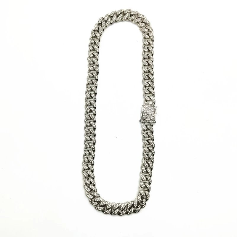 Generic Iced Out Miami Cuban Link Bracelet Silver