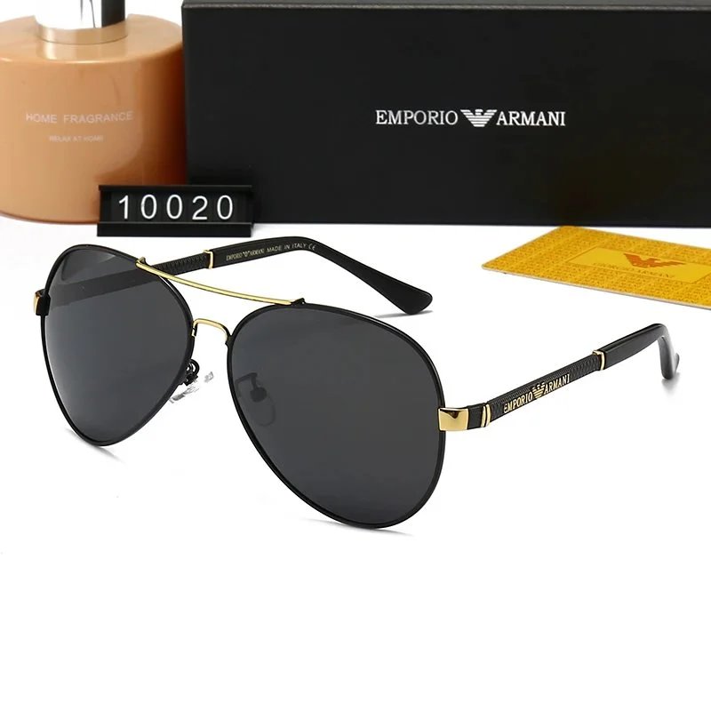 Emporio Armani Aviator Sunglasses Black Gold