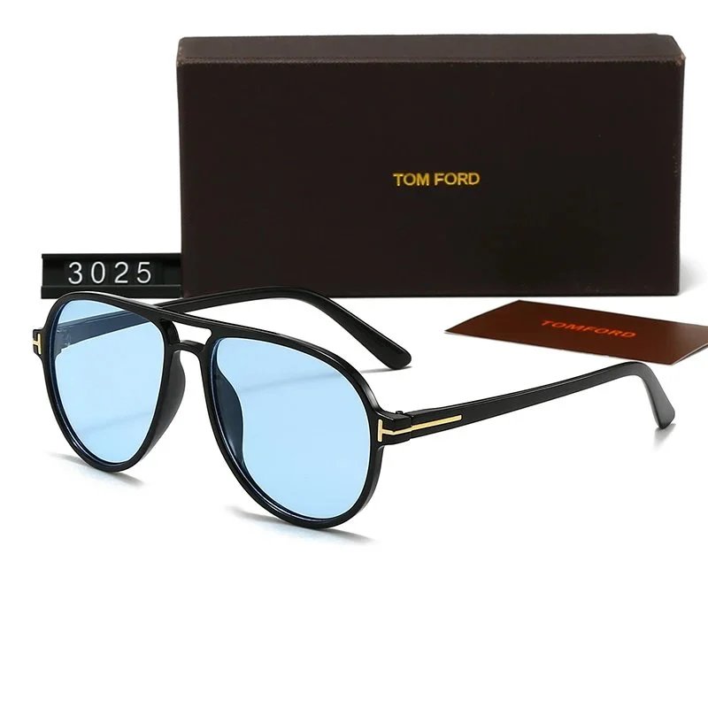 Tom Ford Jacob FT0447 Pilot Sunglasses Shiny Black / Light Blue