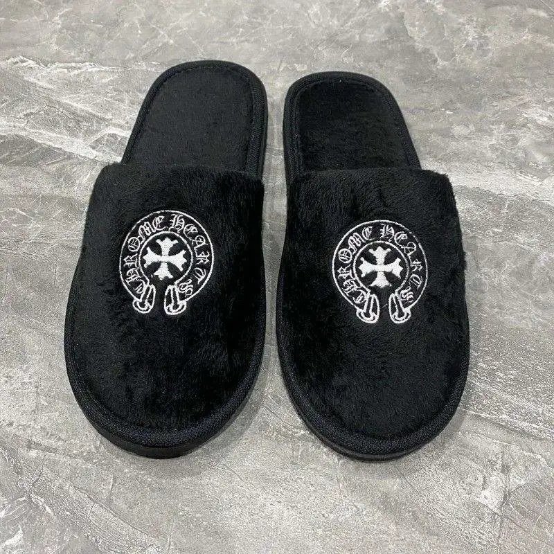 Chrome Hearts Embroidered Hotel Slippers White