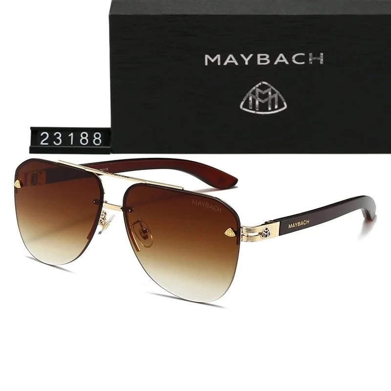 Maybach Eyewear 22388 Aviator Sunglasses Gold Black Blue Gradient