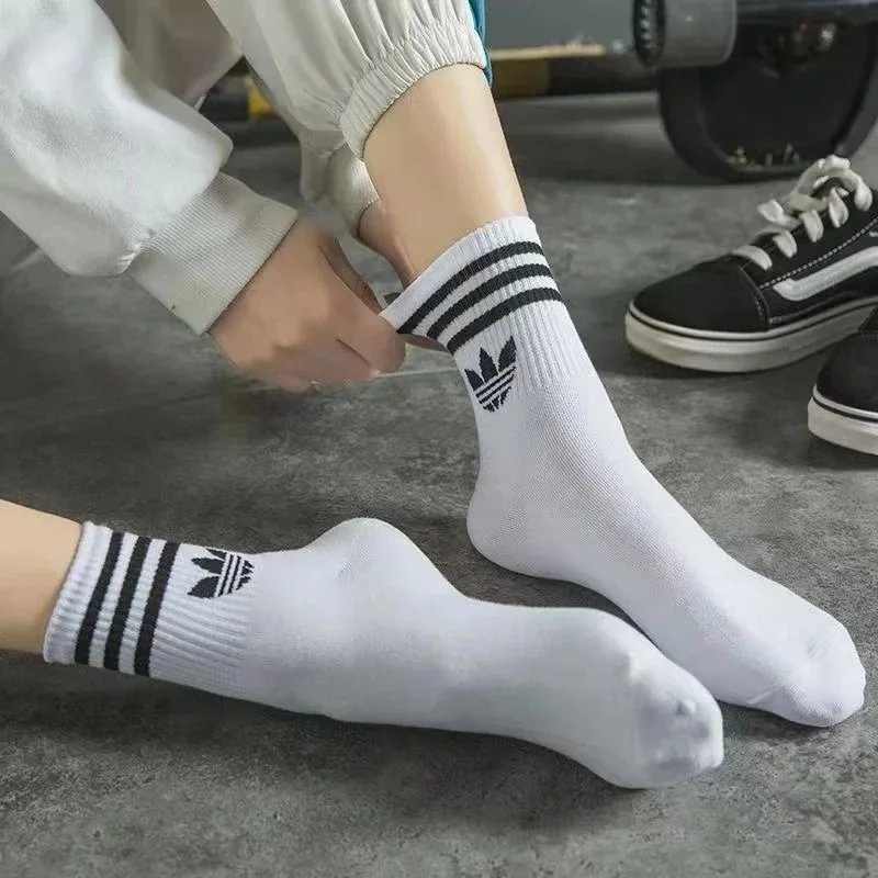 adidas Originals Solid Crew Trefoil Socks Black/White