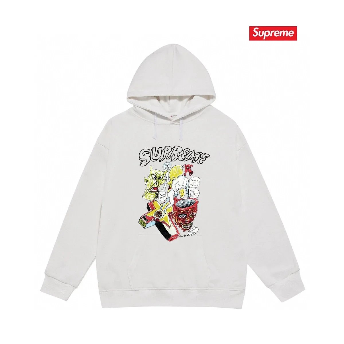 Supreme Tera Patrick Collegiate Hooded Sweatshirt White