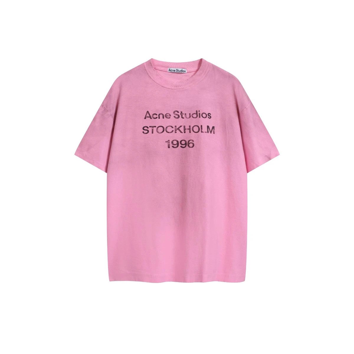 Acne Studios Sprayed 1996 Logo T-Shirt Cotton Candy Pink