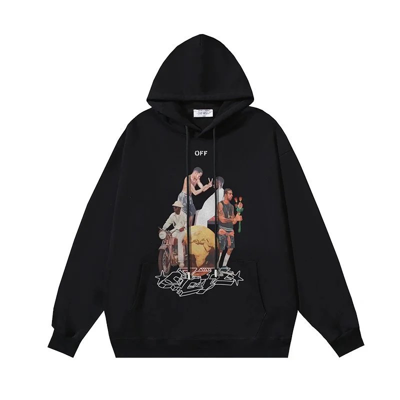 Off-White Paint Splat Logo Hoodie White