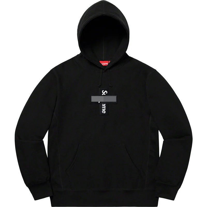 Supreme Cross Box Logo Hooded Sweatshirt Heather Grey