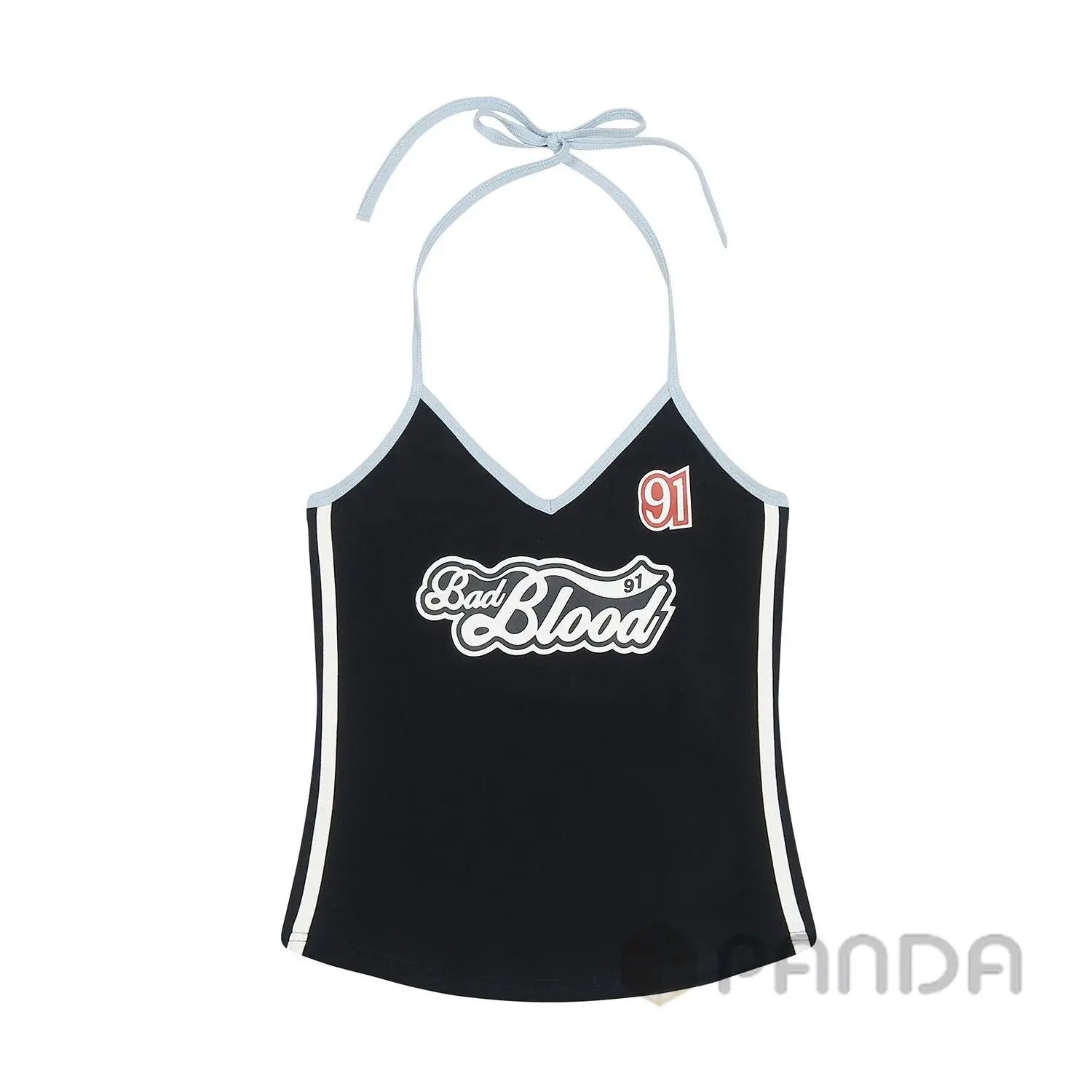 BADBLOOD Cindy V-Neck Halter Tank Black