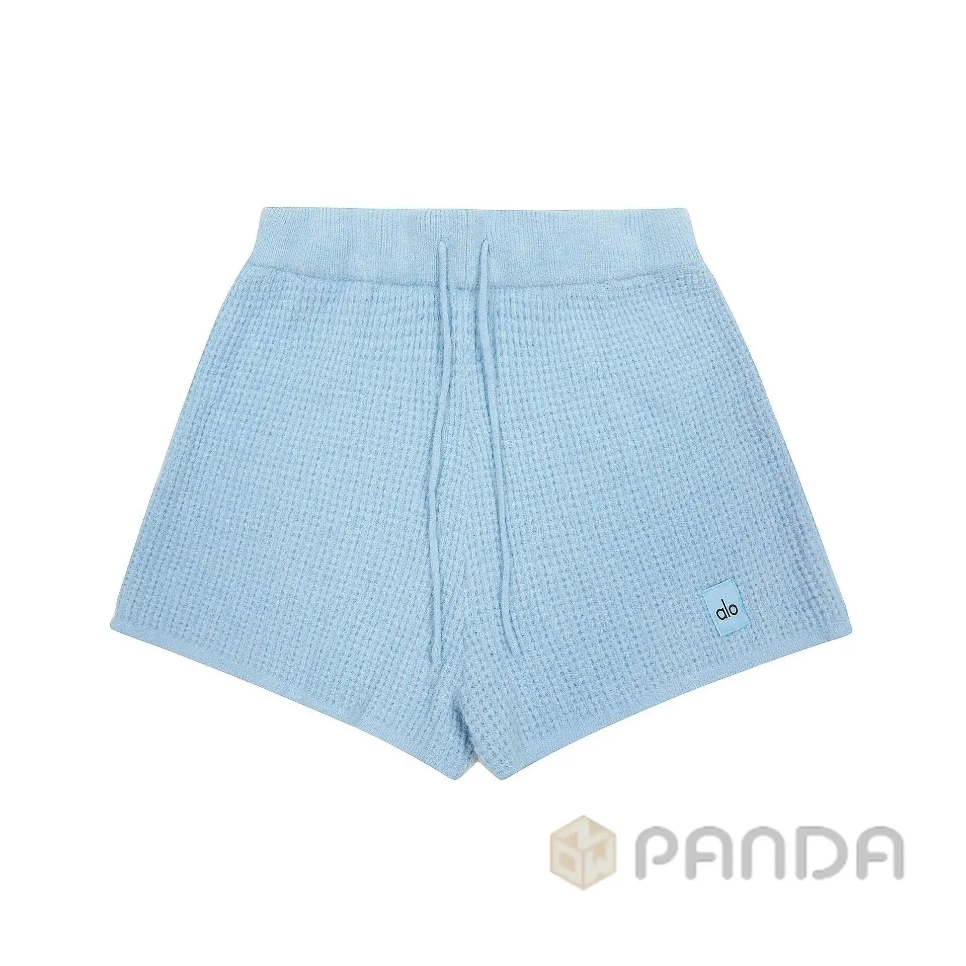 Alo Yoga Waffle Knit Cropped Tank Top Light Blue