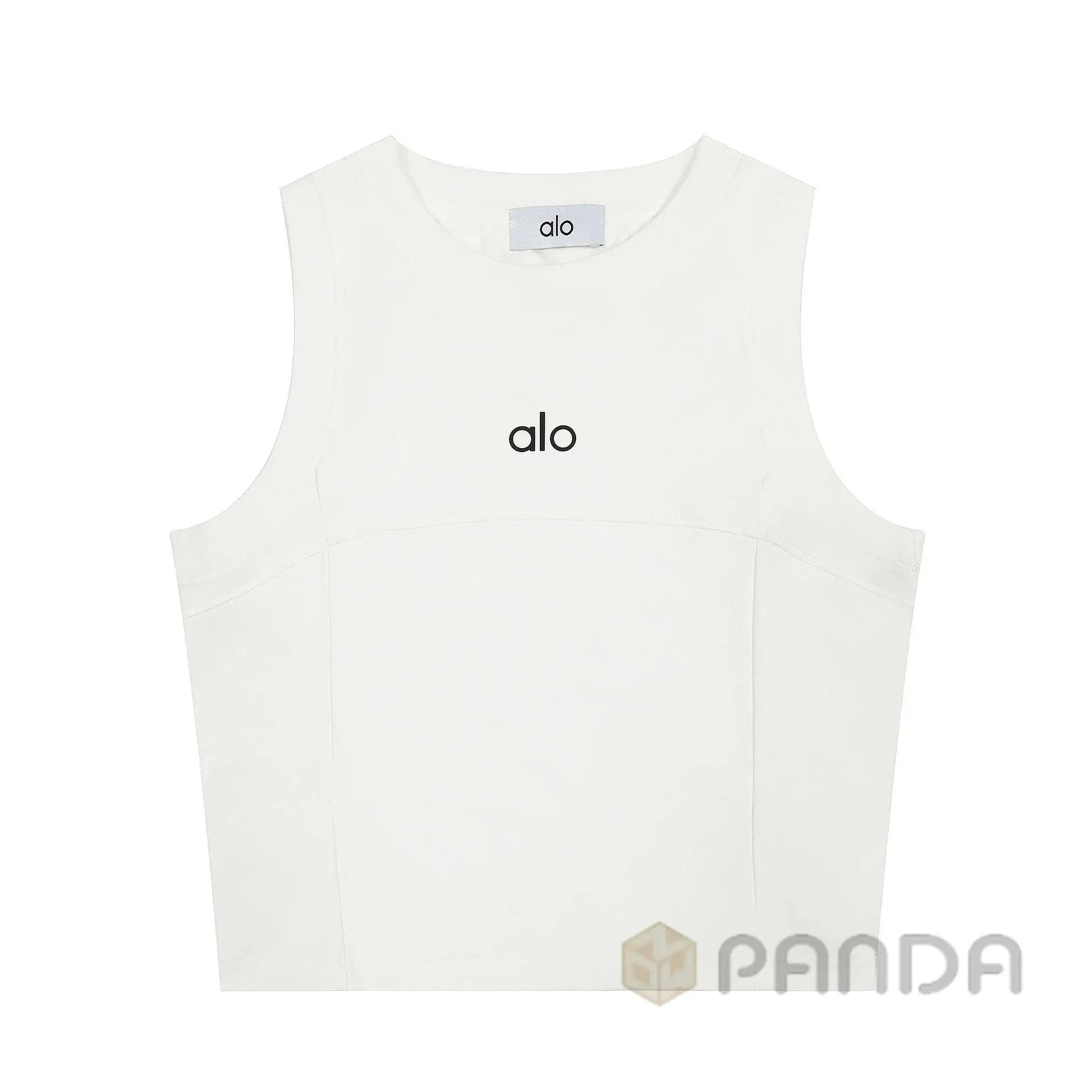 Alo Yoga Waffle Knit Cropped Tank Top Light Blue