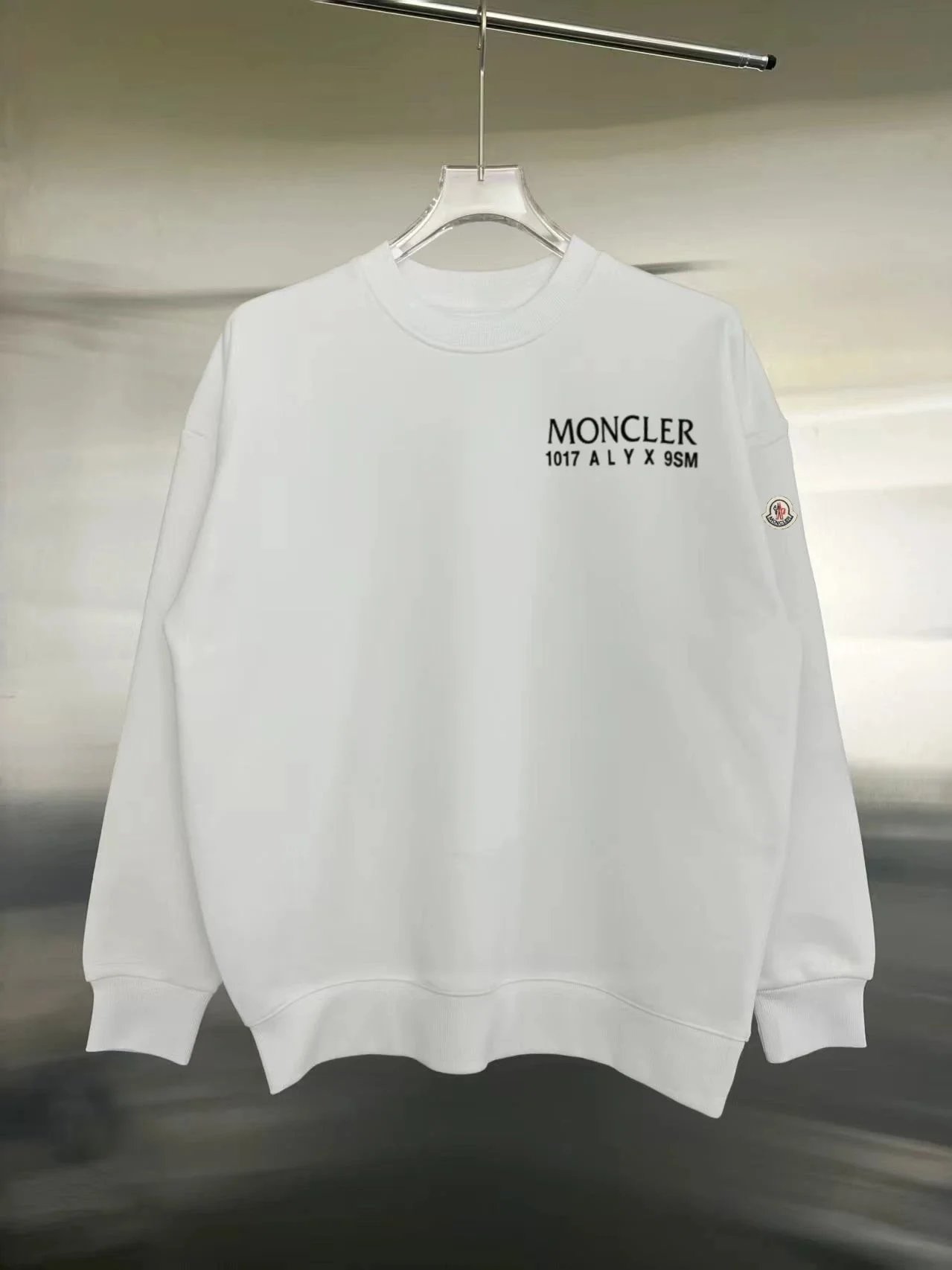 Moncler Kids Spray Logo Sweatshirt White