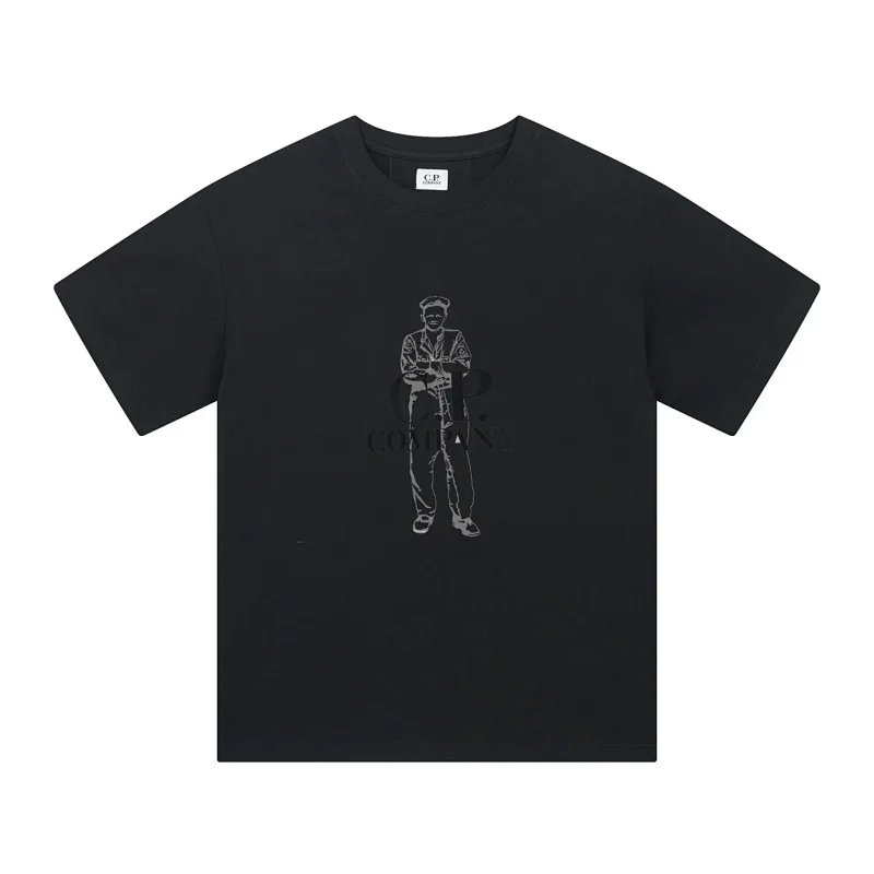 C.P. Company 30/2 Embroidered Twisted British Sailor T-Shirt Black