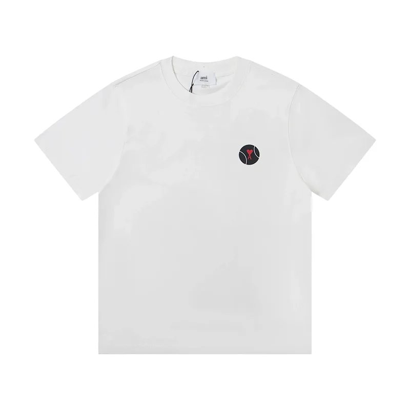 AMI Paris Ami de Coeur Tennis Ball T-Shirt White