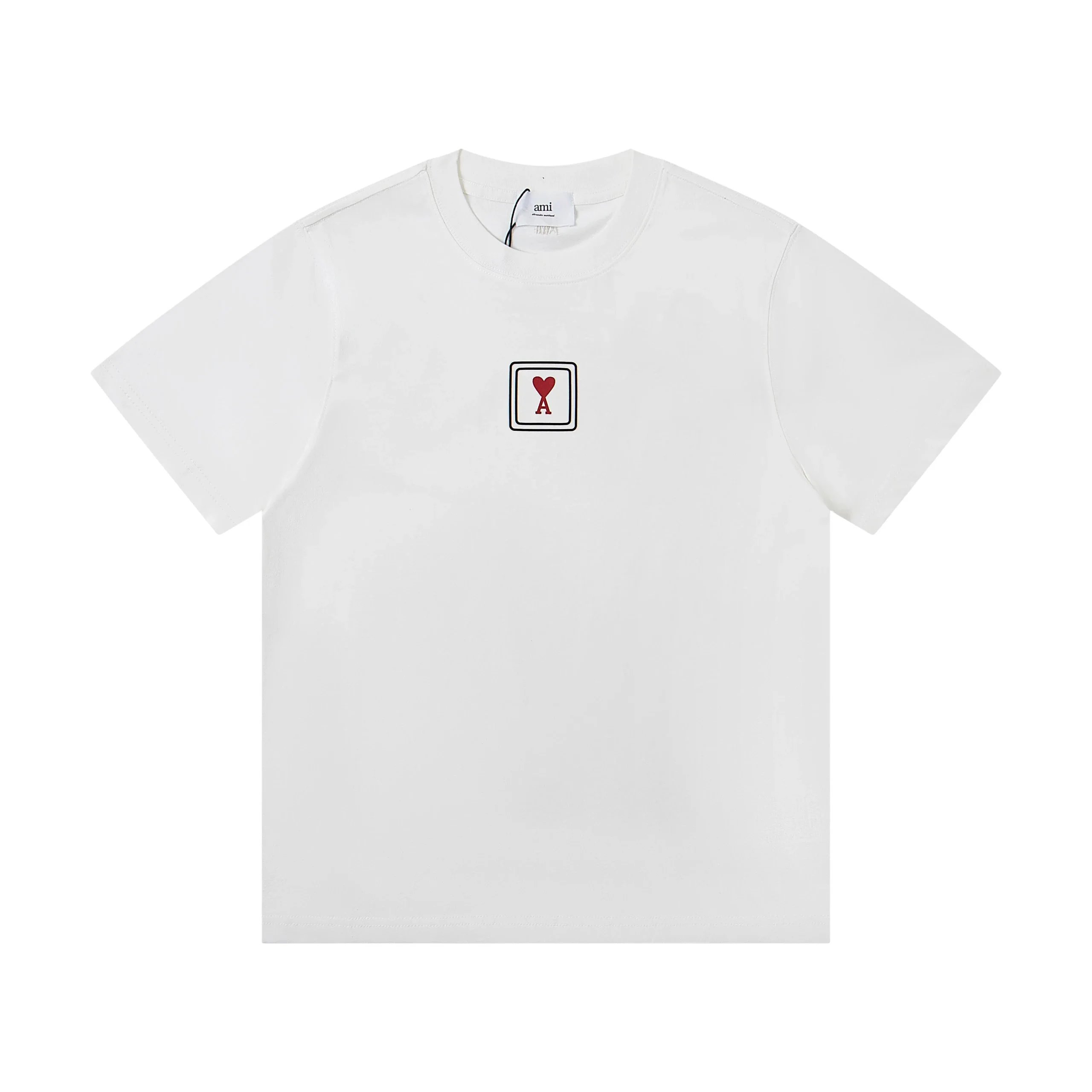 AMI Paris Ami de Coeur Tennis Ball T-Shirt White