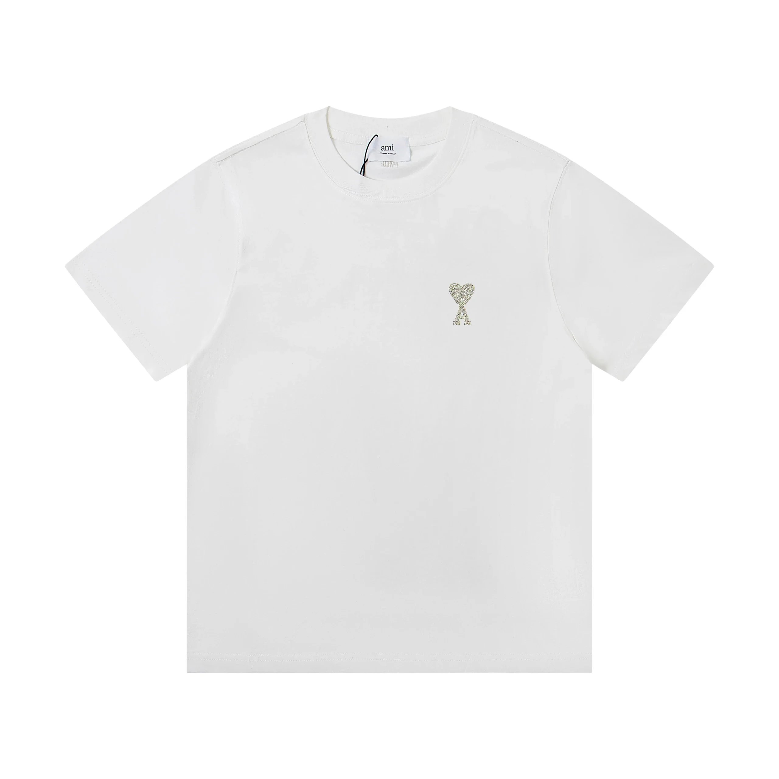 AMI Paris Ami de Coeur Tennis Ball T-Shirt White