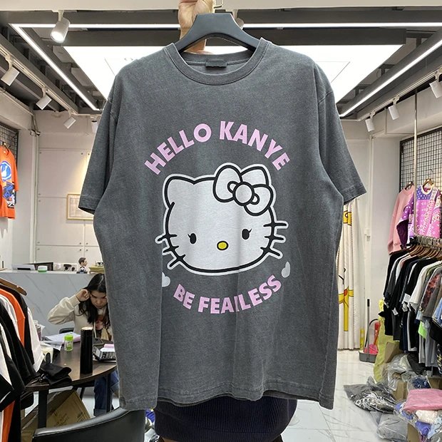 Kanye West Hello Kanye Be Fearless T-Shirt Charcoal