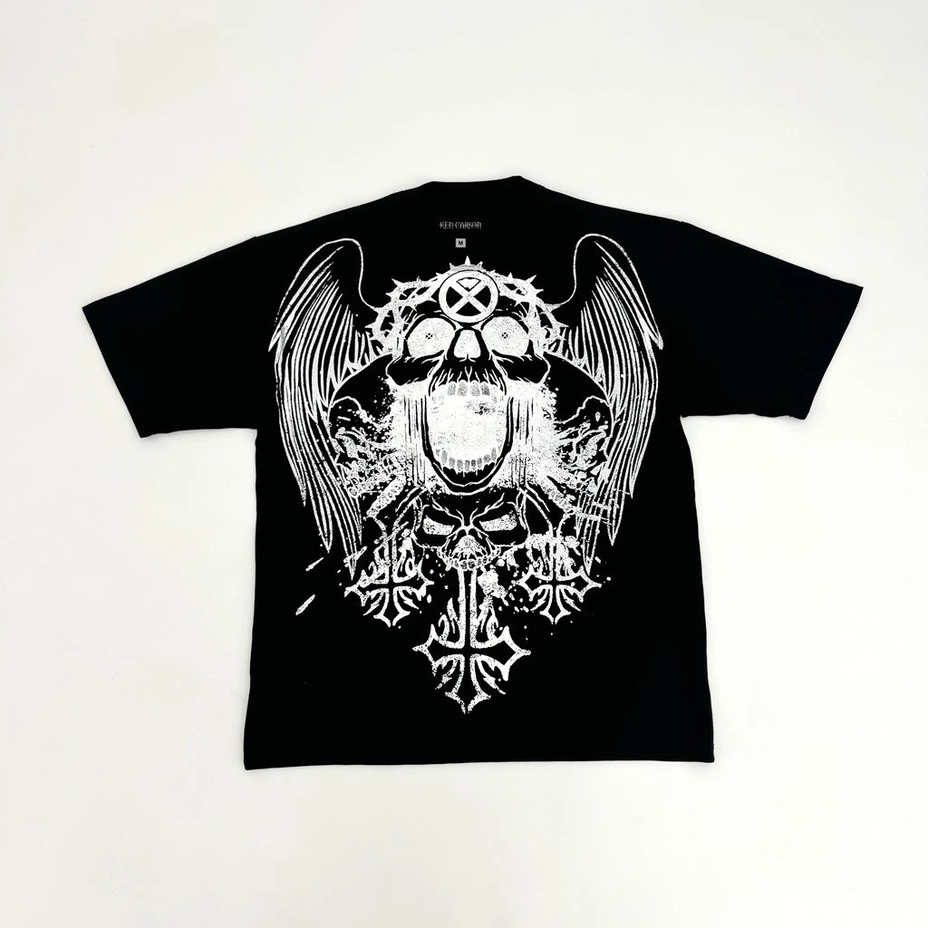 Ken Carson XSIDEDOWN Europe Tour Skull T-Shirt Black