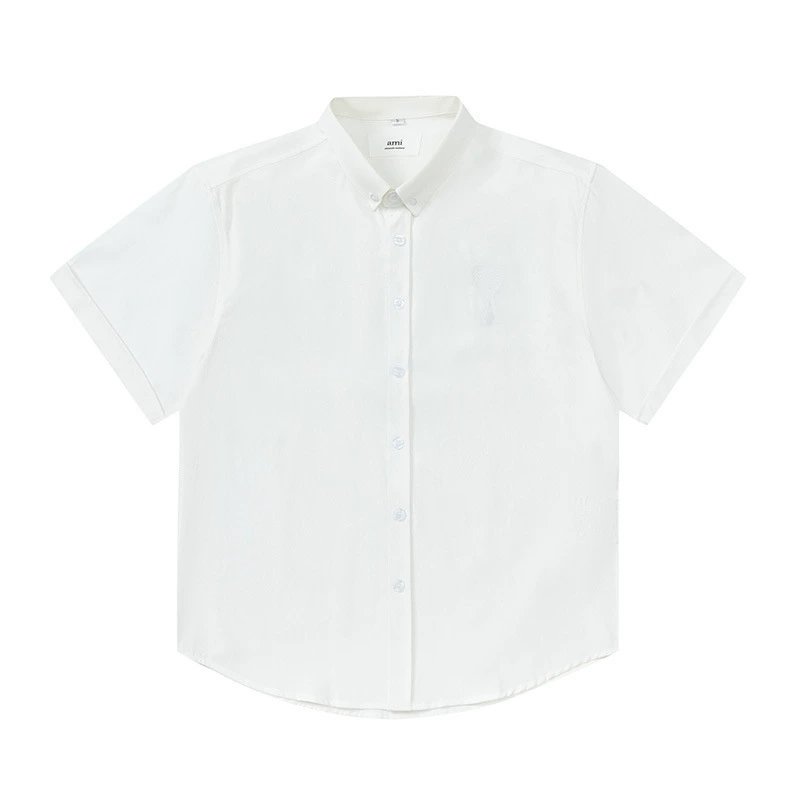 AMI Alexandre Mattiussi Short-Sleeve Striped Shirt