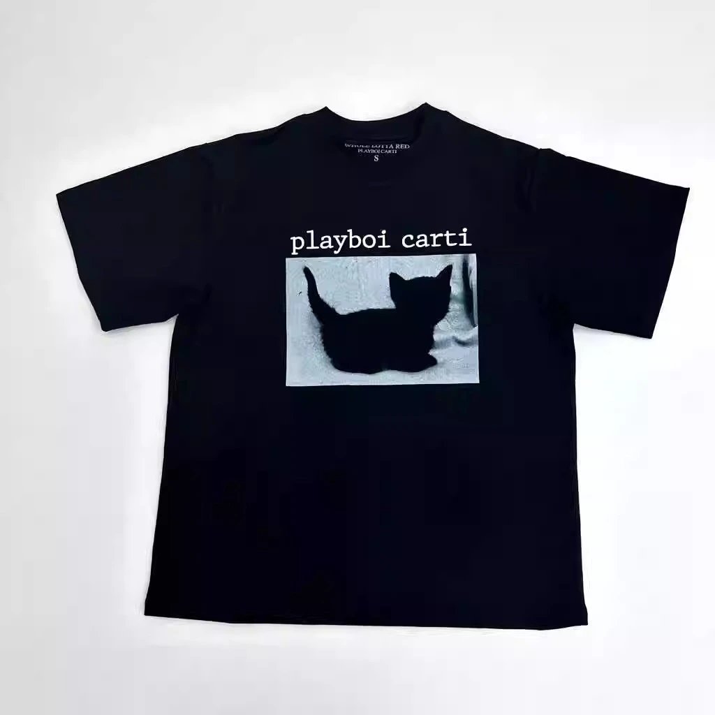 Playboi Carti Whole Lotta Red Cat T-Shirt Black