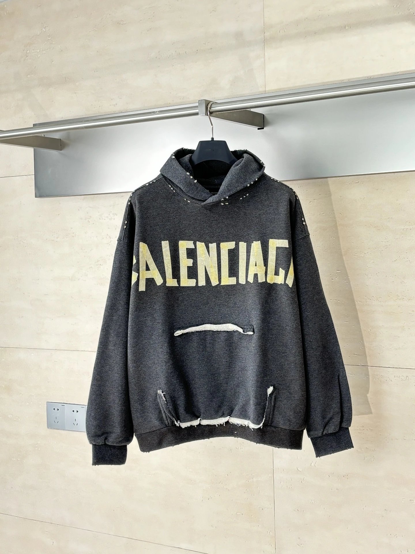 Balenciaga x adidas Zip-Up Hoodie 'Black'