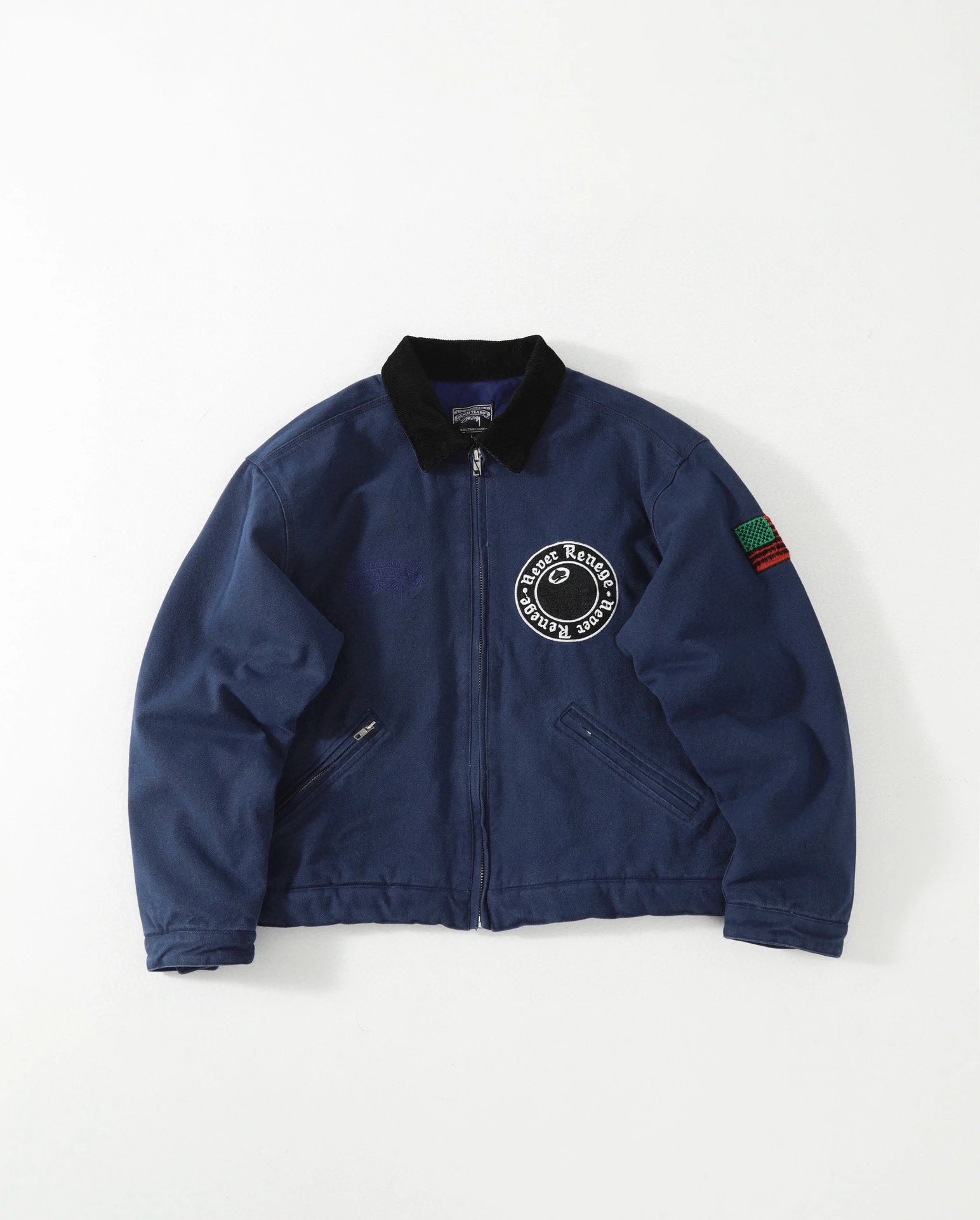 Denim Tears x Stüssy Never Renege Canvas Work Jacket Navy