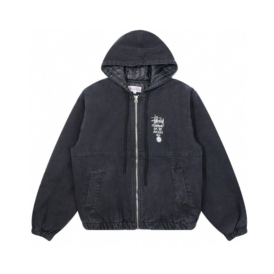 Denim Tears x Stüssy Never Renege Canvas Work Jacket Navy