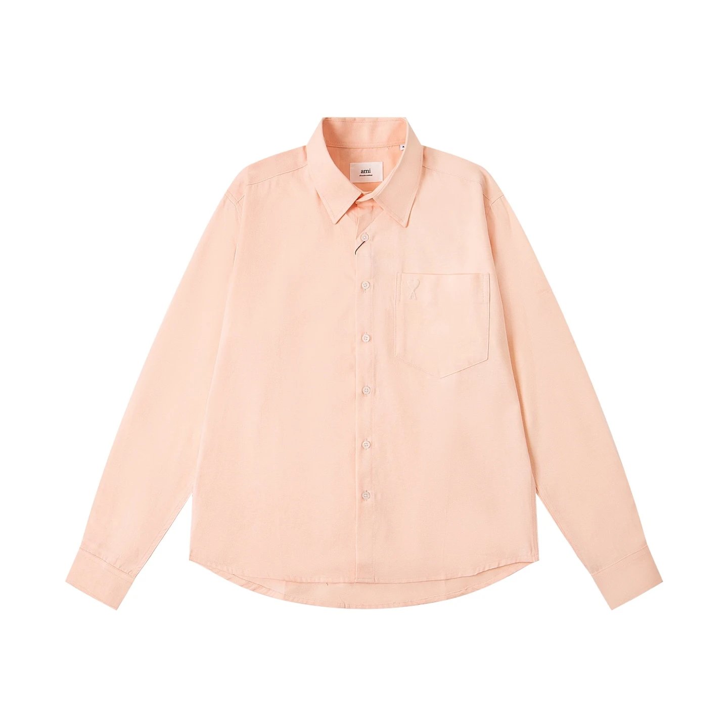 AMI Alexandre Mattiussi Ami de Coeur Tonal Embroidery Oxford Shirt